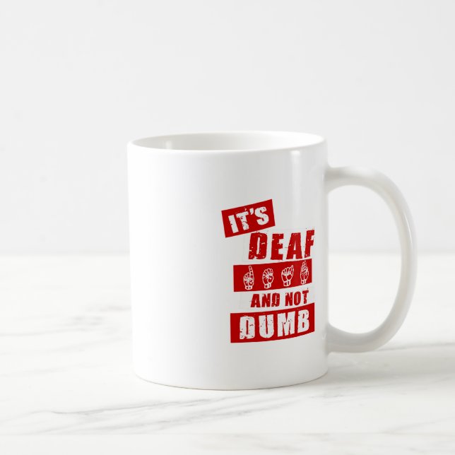 Sign Language Deaf Awareness Handgespräch ASL Leng Kaffeetasse (Rechts)