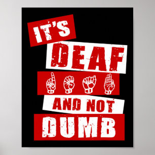 Sign Language Deaf Awareness Handgespräch ASL Leng Poster