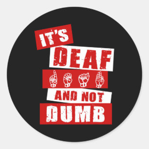Sign Language Deaf Awareness Handgespräch ASL Leng Runder Aufkleber