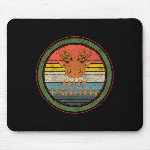 Sign Language Deaf Christmas Rentier Deaf ASL awa Mousepad