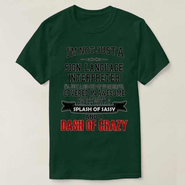 Sign Language Interpreter Geburtstagsgeschenk T-Shirt (Design vorne)