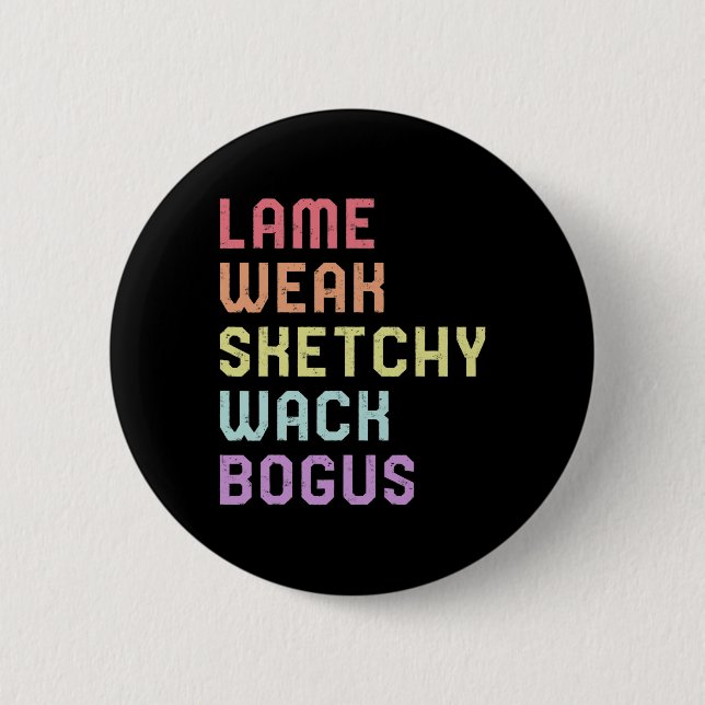 Sign Language Lame schwache ASL Slang T-Shirt Deaf Button (Vorderseite)