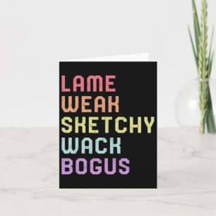 Sign Language Lame schwache Asl Slang T-Shirt Deaf Karte