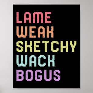 Sign Language Lame schwache ASL Slang T-Shirt Deaf Poster