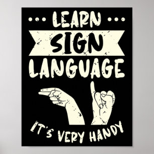 Sign Language lernen Es ist sehr praktisch ASL Awa Poster