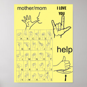 SIGN LANGUAGE-Plakat Poster