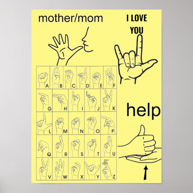 SIGN LANGUAGE-Plakat Poster (Vorne)