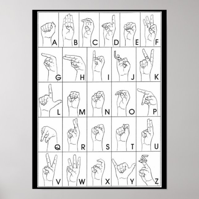 SIGN LANGUAGE-Plakat Poster (Vorne)