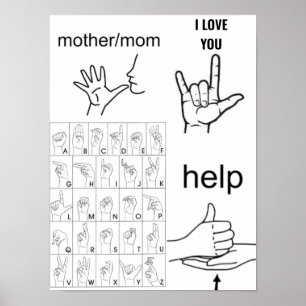 SIGN LANGUAGE-Plakat Poster
