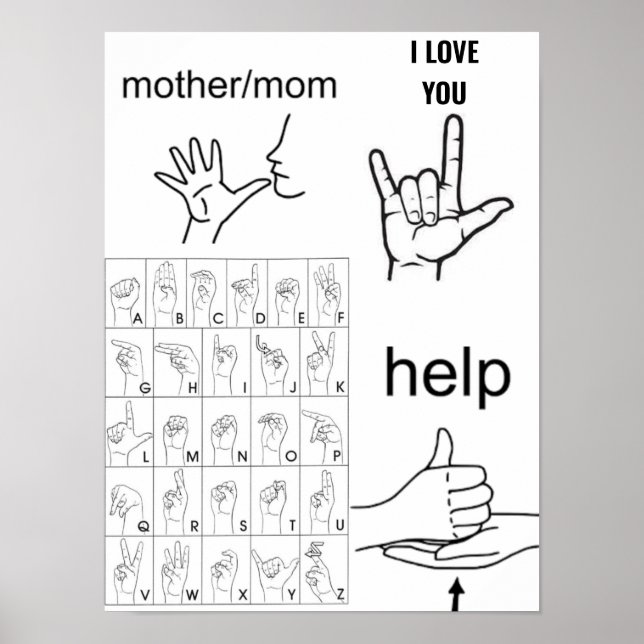 SIGN LANGUAGE-Plakat Poster (Vorne)