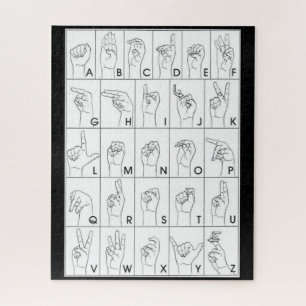SIGN LANGUAGE-Rätsel Puzzle