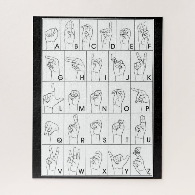 SIGN LANGUAGE-Rätsel Puzzle (Vertikal)