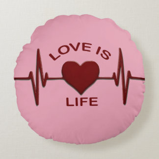 Sign of love rundes kissen