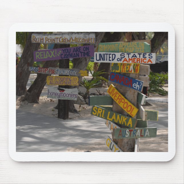 Sign Post Rum Point Grand Cayman Mousepad (Vorne)