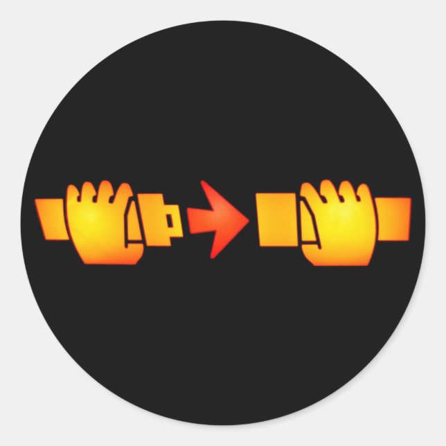 Sign Round Stickers für den Tragegurtgurt am Sitz (Vorderseite)