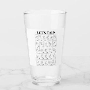 SIGN SPRACHE LET'S REDE GLAS