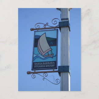 Sign - Stearns Wharf, Santa Barbara, CA Postkarte