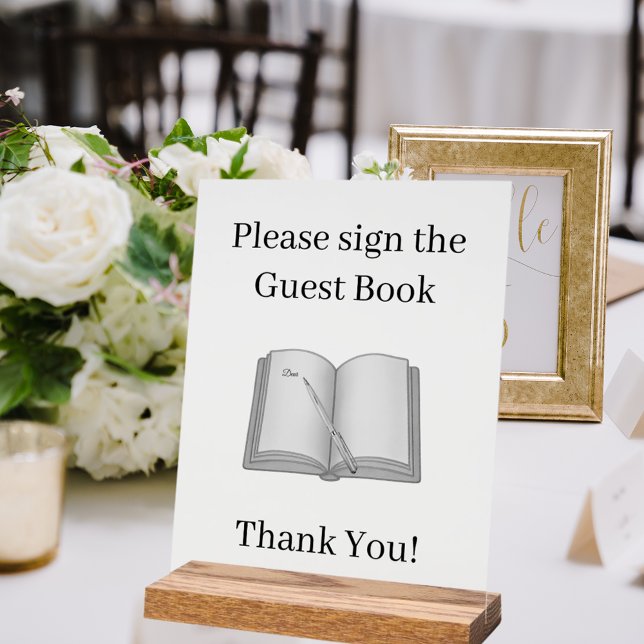 Sign the Guest Book clear Acrylschild (Von Creator hochgeladen)
