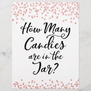 SIGN Wie viele Kanadier im Jar Baby Shower Game