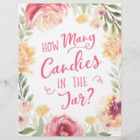SIGN Wie viele Kanadier im Jar Baby Shower Game