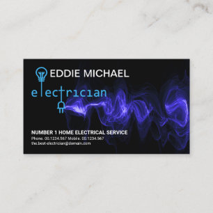 Signage Blue Power Lightning Visitenkarte
