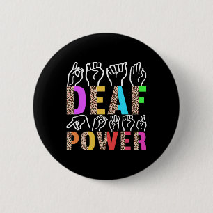 Signage Language Deaf Awareness 3 Button