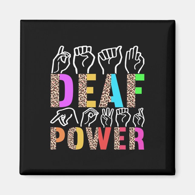 Signage Language Deaf Awareness 3 Magnet (Vorne)