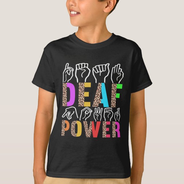 Signage Language Deaf Awareness 3 T-Shirt (Vorderseite)