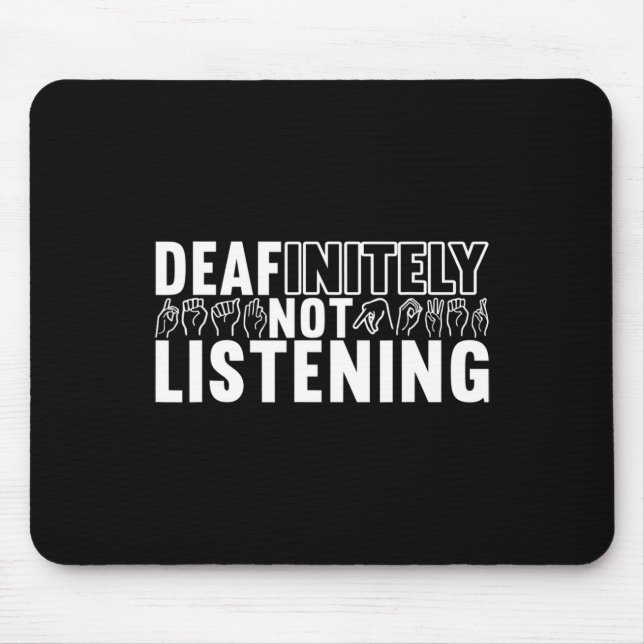 Signage Language Deaf Awareness 9 Mousepad (Vorne)
