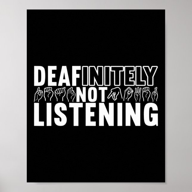 Signage Language Deaf Awareness 9 Poster (Vorne)
