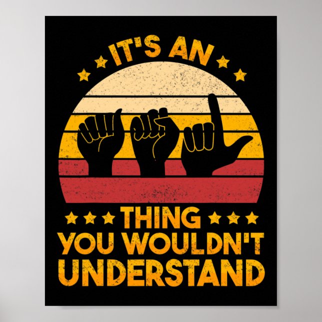 Signage Language Deaf Awareness und ASL 1 Poster (Vorne)