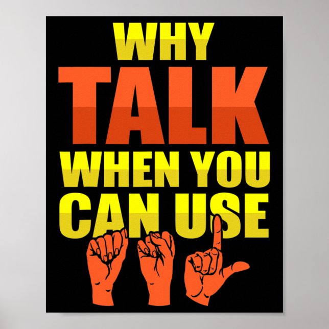 Signage Language Deaf Awareness und ASL Poster (Vorne)