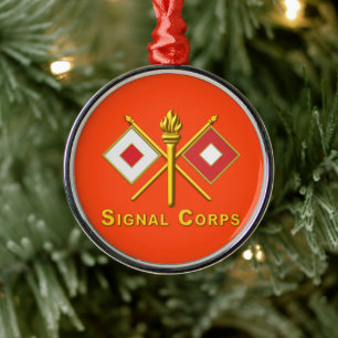 Signal Corps Weihnachten Ornament Aus Metall