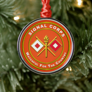 Signal Corps Weihnachten Ornament Aus Metall