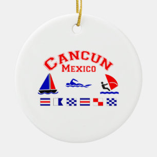 Signal-Flaggen Cancun Mexiko Keramikornament