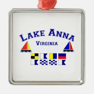 Signal-Flaggen See-Annas VA Silbernes Ornament