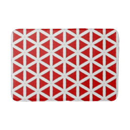 Signal Flux – Red & White Modern Design Badematte