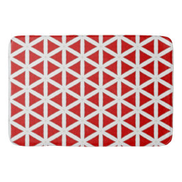 Signal Flux – Red & White Modern Design Badematte