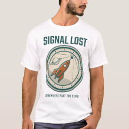 Signal Lost Retro Raketen-Missions-Patch-T-Shirt T-Shirt