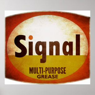 Signal Multi-Purpose Fett-Zeichen verwitterte Serv Poster
