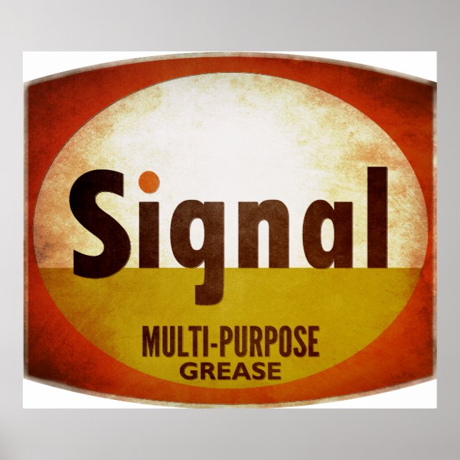 Signal Multi-Purpose Fett-Zeichen verwitterte Serv Poster (Vorne)