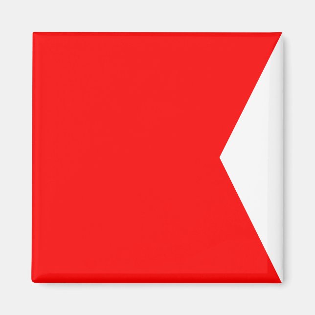 Signalbuchstabe B (Bravo) für die Wasserläufe Magnet (Vorne)