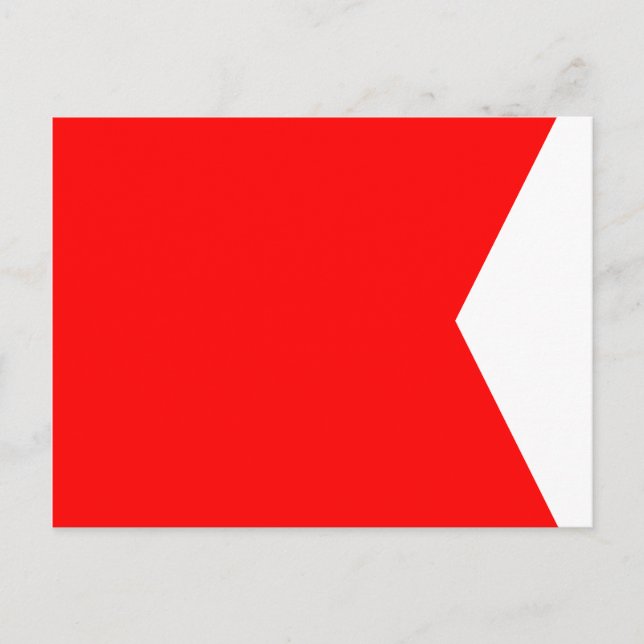 Signalbuchstabe B (Bravo) für die Wasserläufe Postkarte (Vorderseite)