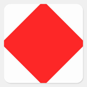 Signalbuchstabe F (Foxtrot) Quadratischer Aufkleber