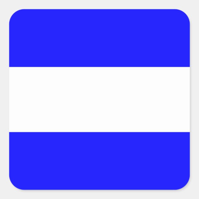 Signalbuchstabe J (Julia) der Wasserzeichen Quadratischer Aufkleber (Vorderseite)