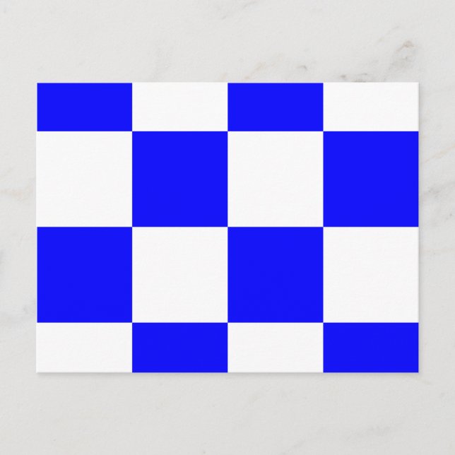 Signalbuchstabe N der nautischen Alphabet-Flagge Postkarte (Vorderseite)