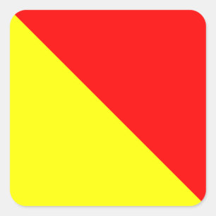 Signalbuchstabe O (Oscar) Quadratischer Aufkleber