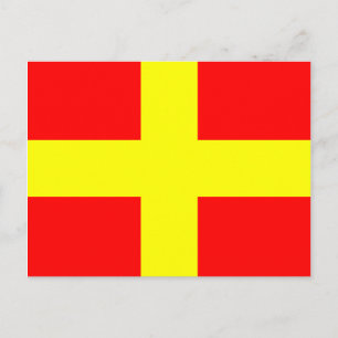 Signalbuchstabe R für die nautische Alphabet-Flagg Postkarte