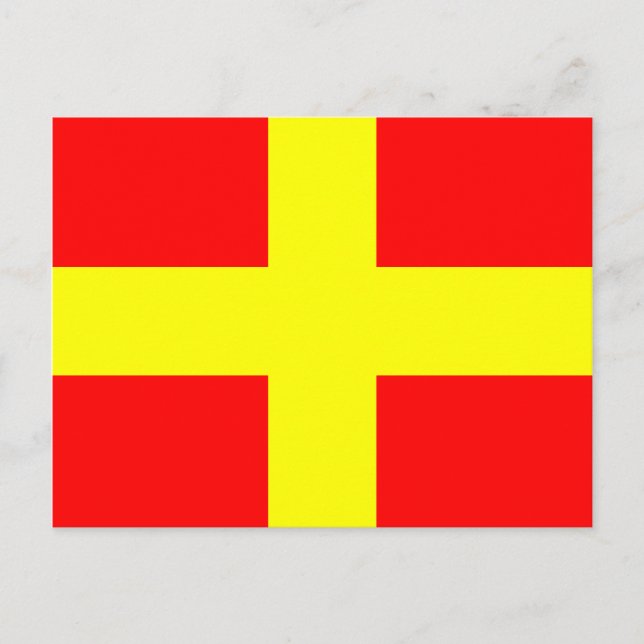 Signalbuchstabe R für die nautische Alphabet-Flagg Postkarte (Vorderseite)