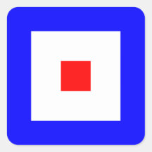 Signalbuchstabe W (Whiskey) der nautischen Flagge